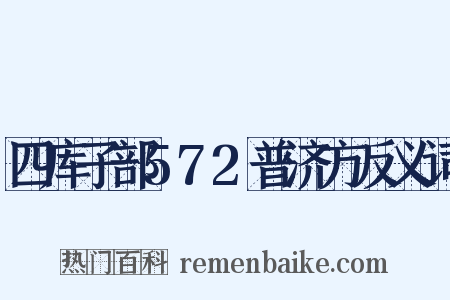 四库子部572普济方反义词是什么意思的图片